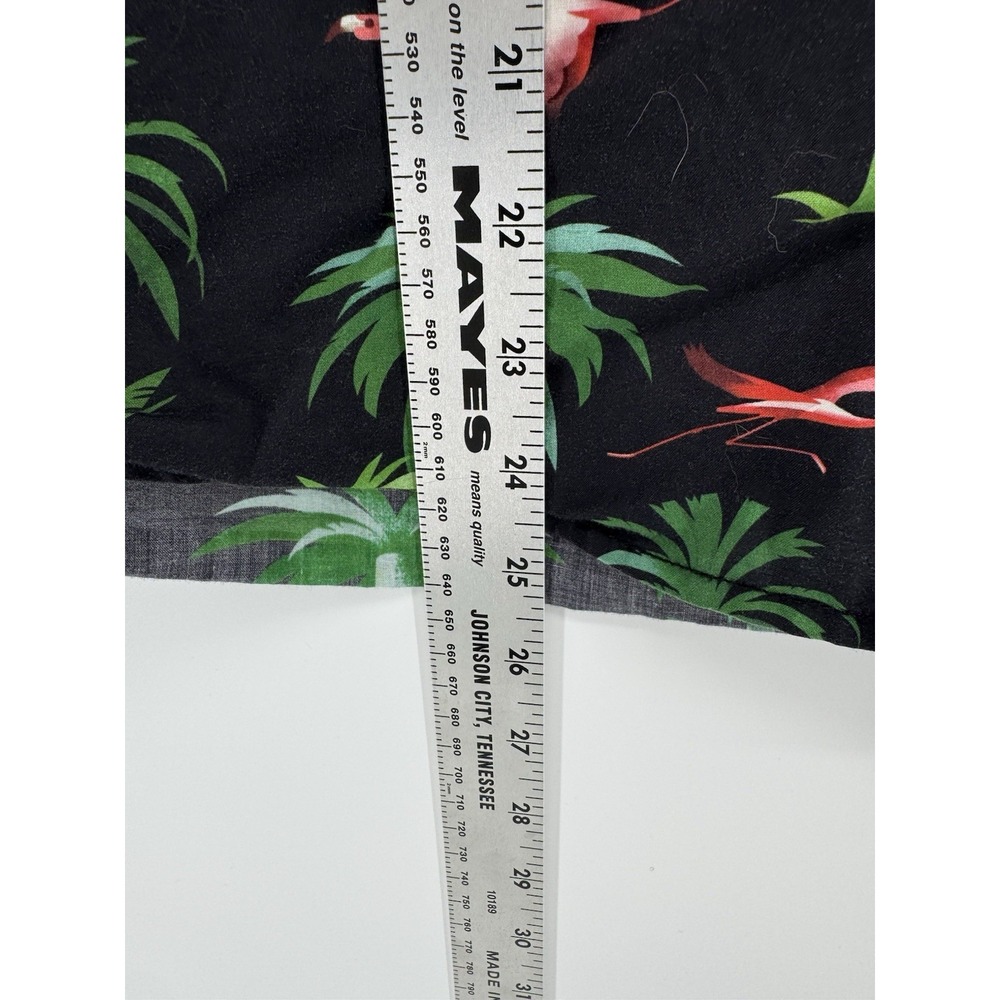 H&M Hawaiian Shirt‎ Men's Size S Floral Tropical Beach Flamingo Palm Tree Aloha - Picture 7 of 9